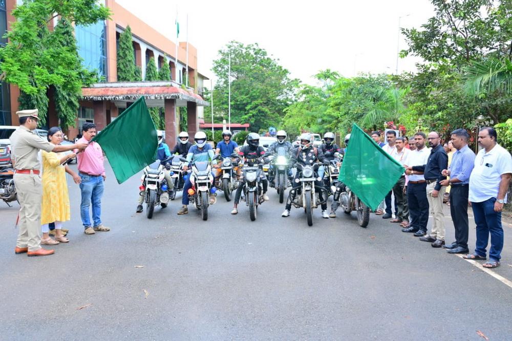 International Democracy Day: DC Lakshmi Priya flags off bike rally from Karwar to Bengaluru